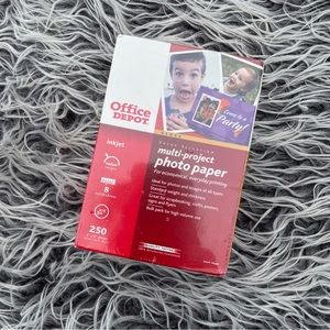 New Office Depot Photo Paper 4×6 glossy 250 pack Medium Weight 8 Mil.